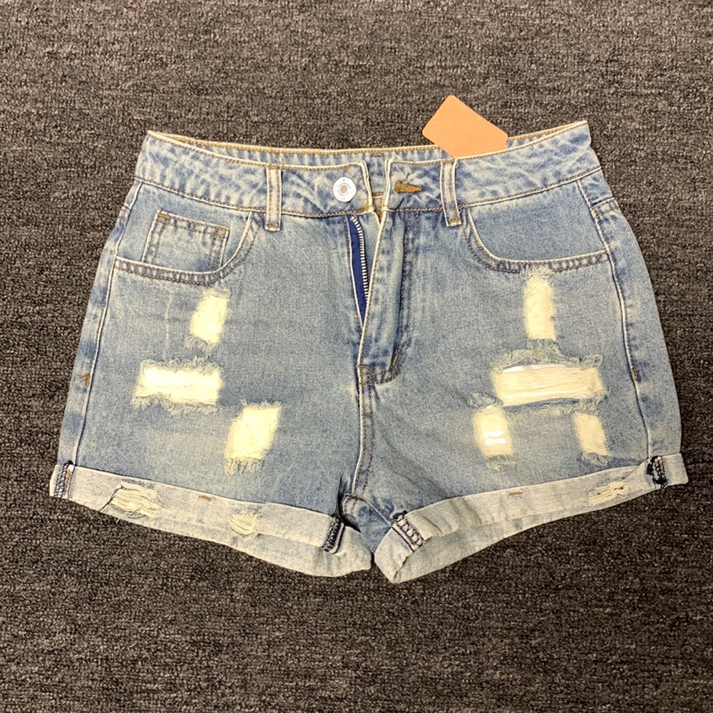 Distressed Jean Shorts - new with tags